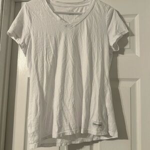 Calvin Klein Performance White V-Neck Short Sleeve Tee